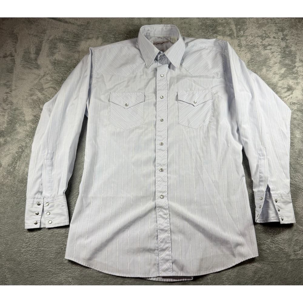 Corral West Ranchwear Western Shirt Mens L Pearl Snap Cowboy Striped Rodeo